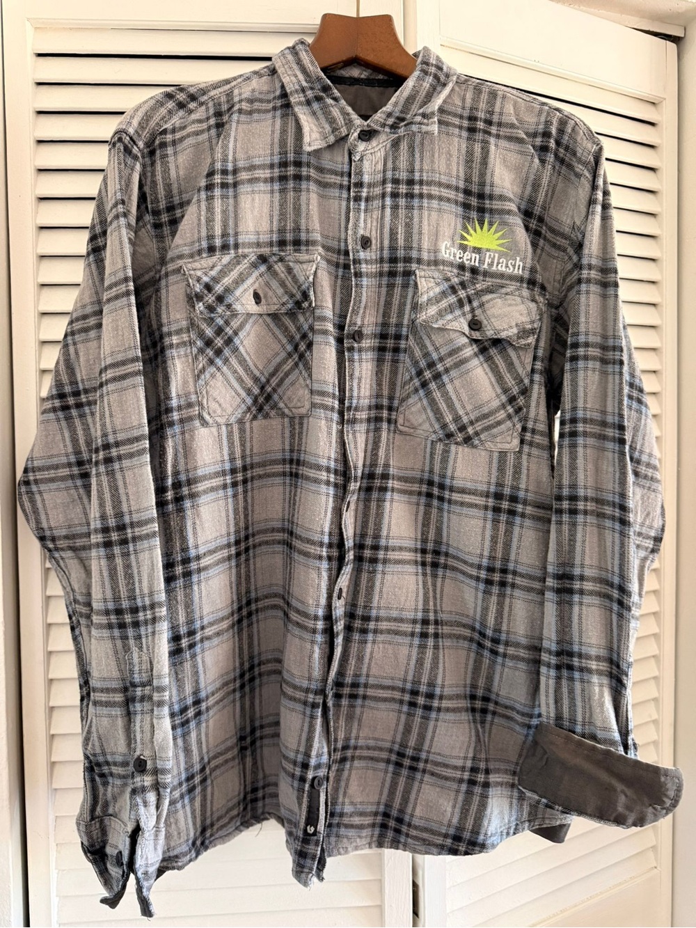 burnside Gray Plaid Button-Down Work Shirt